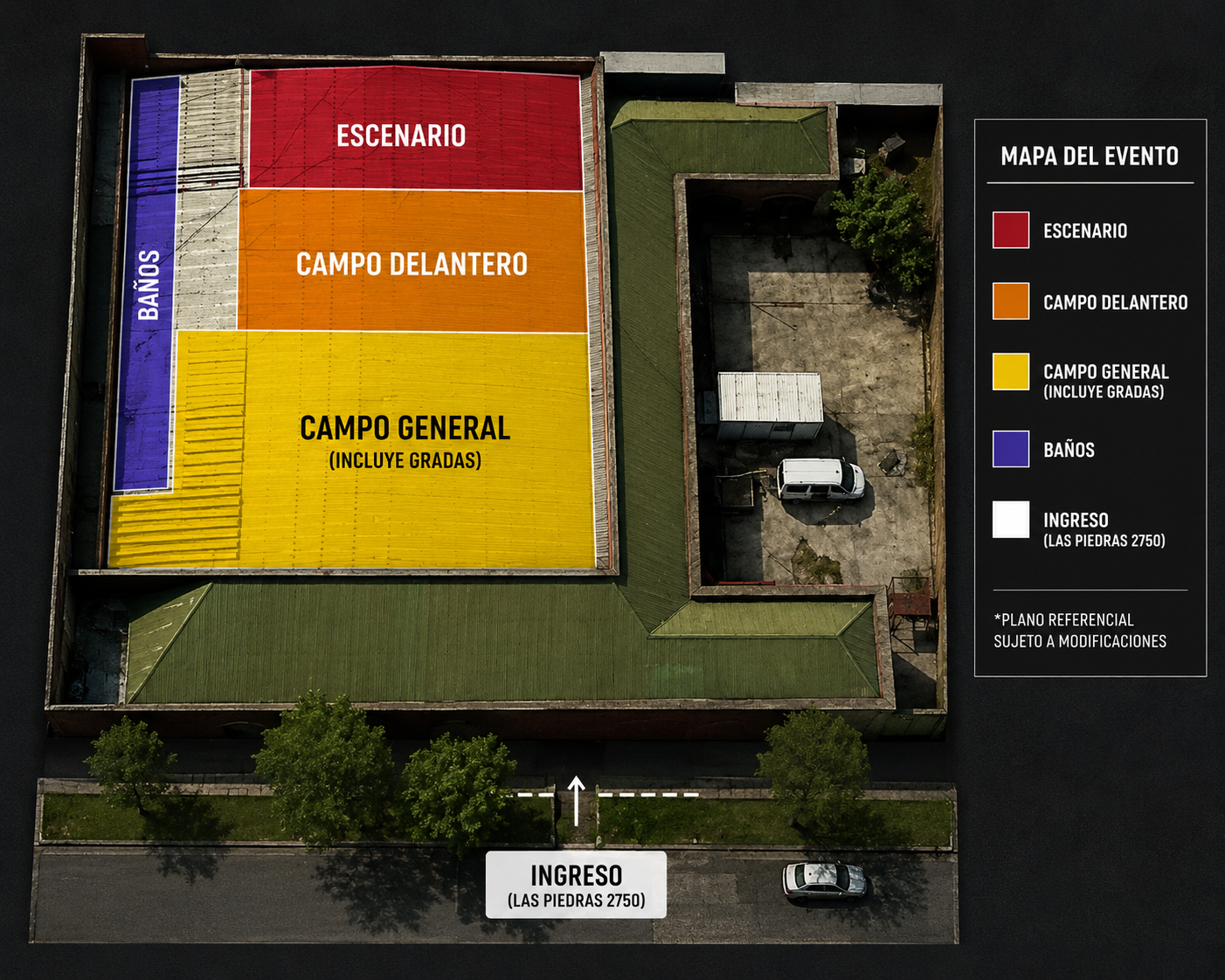 Mapa de sectores de Auditorio Remar
